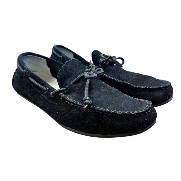 Cole Haan Black Air Grant‎ Driver Loafers Men's Shoes 8.5 Suede Slip On Moccasin - Picture 1 of 12